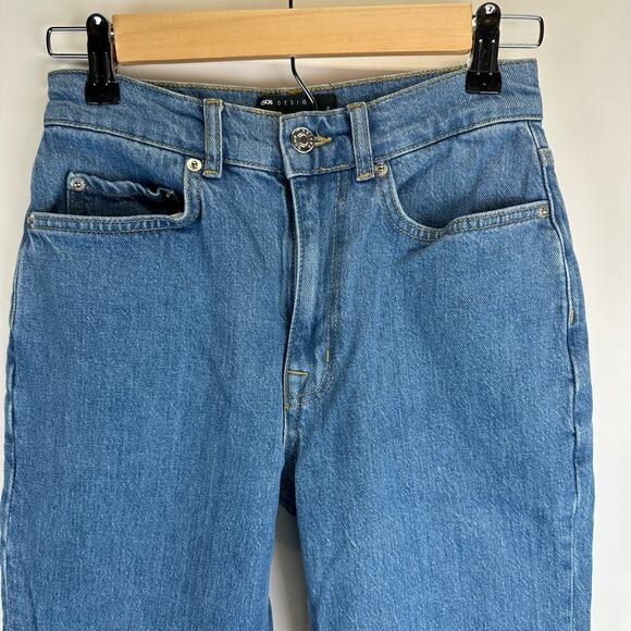 Asos High Rise Medium Wash Straight Leg Jeans Womens Size 26/32 Denim - Picture 3 of 12